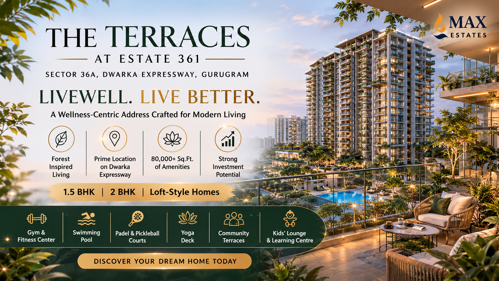 The Terraces at Estate 361 Sector 36A Gurgaon – A New Benchmark of Wellness Living on Dwarka Expressway