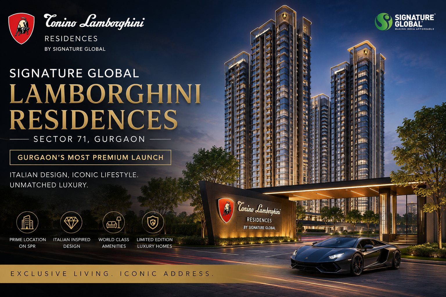 Why Signature Global’s Lamborghini Residences Is Gurgaon’s Most Premium Launch