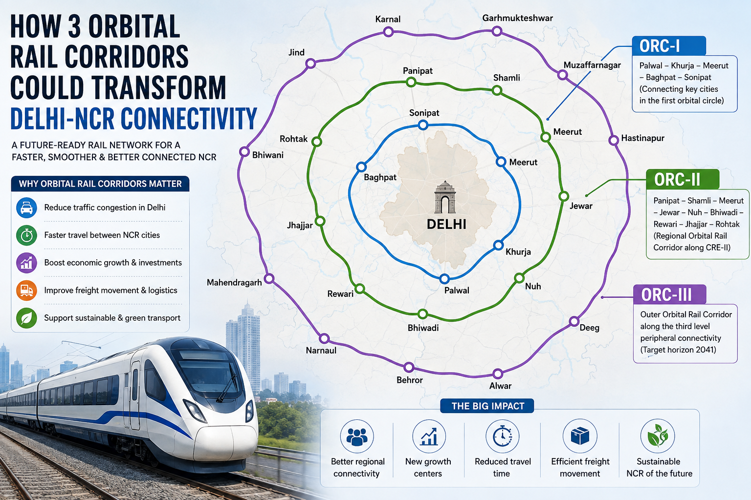 How 3 Orbital Rail Corridors Could Transform Delhi-NCR Connectivity