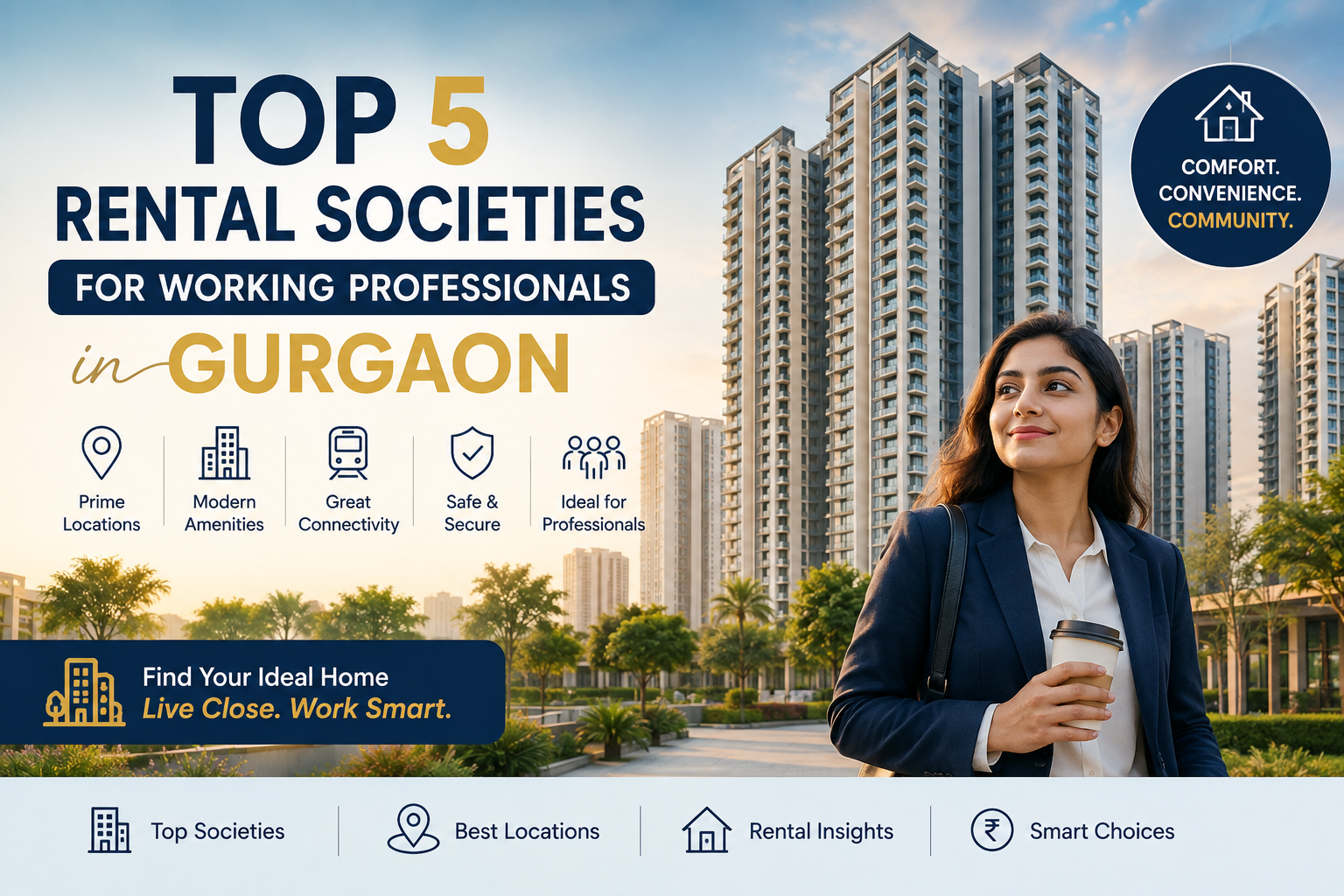 Top 5 Rental Societies for Working Professionals in Gurgaon