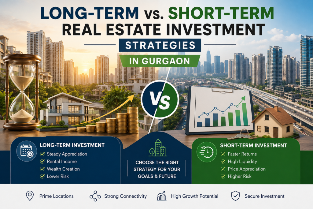 Long-Term vs. Short-Term Real Estate Investment Strategies in Gurgaon