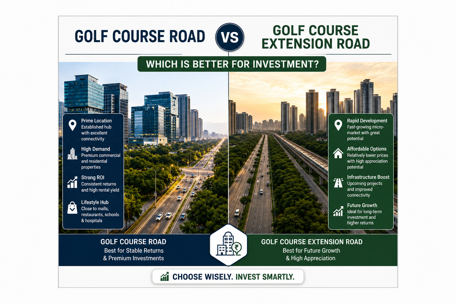 Golf Course Road vs Golf Course Extension Road: Which Is Better for Investment?