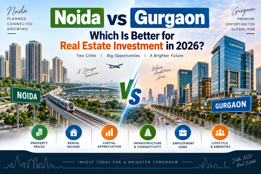 Noida vs Gurgaon Real Estate Investment 2026: Which Is Better?